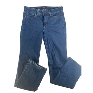 NYDJ Marilyn Straight Jeans Womens Blue Lift Tuck Technology Size 8